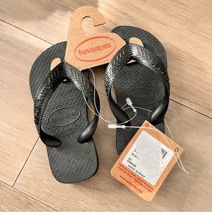 Havaianas Flip Flops for Toddlers in Black - 9C
